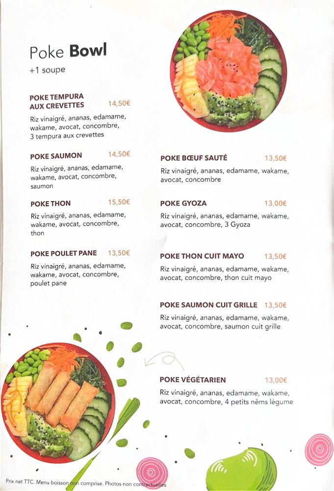 SUSHI ZHANG Paris 9e - Menu Image 1