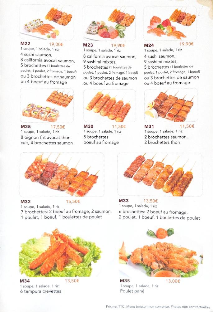 SUSHI ZHANG Paris 9e - Menu Image 2
